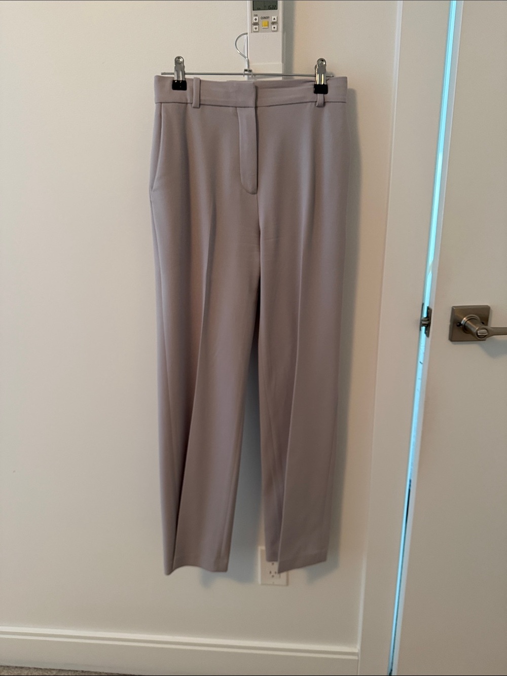 Babaton Straight Leg Trousers in Light Grey